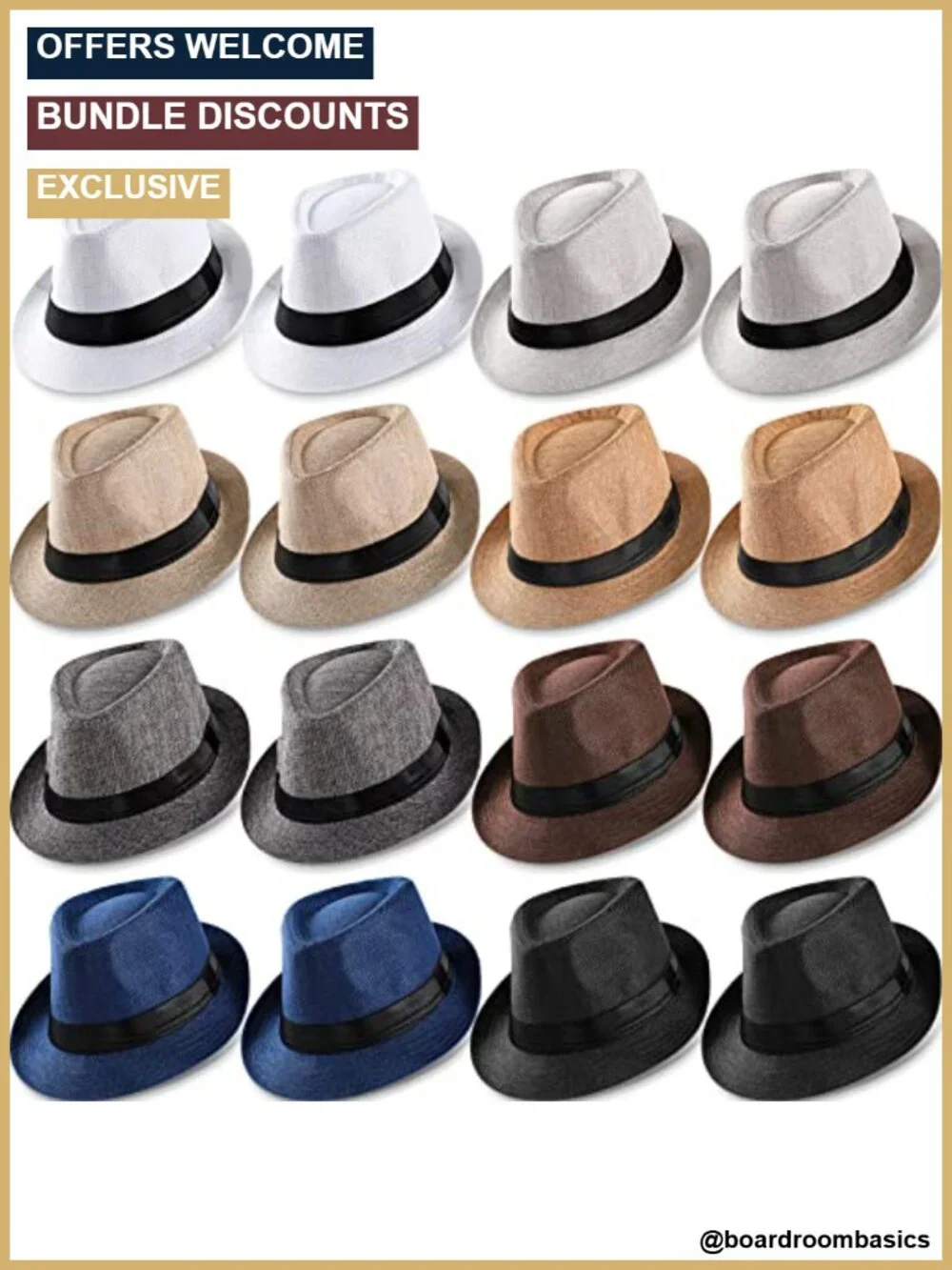 Straw Trilby Sun Hat for Men Women Summer Beach Party 1920s Short Brim